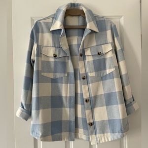 Blue and White Plaid Flannel Nordstrom BP